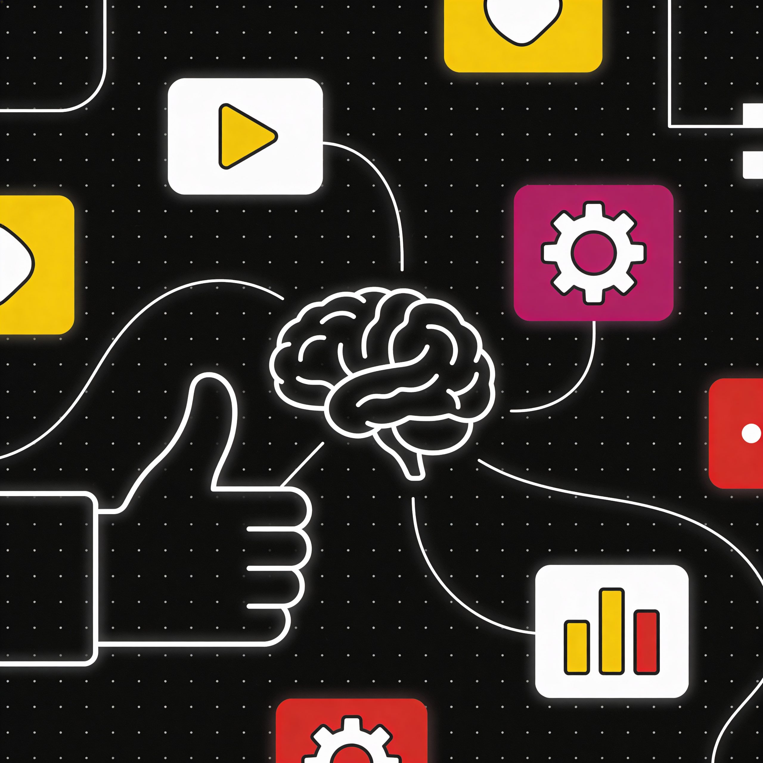 MOAT 01 Neural network illustration highlighting innovation, technology, and creative thinking for AI-driven projects.
